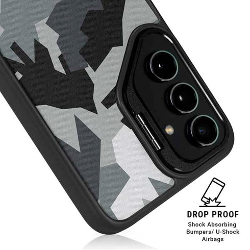 Urban Camouflage Black Galaxy S24 FE Kickstand Case